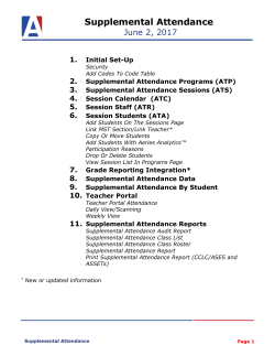 Supplemental Attendance
