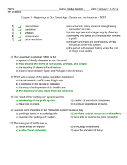 Chapter 3 - Beginnings of Our Global Age