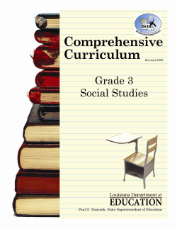Grade 3 Social Studies - Tangipahoa Parish School System