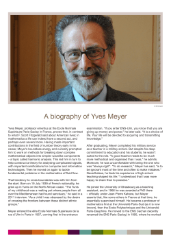 Meyer`s - The Abel Prize
