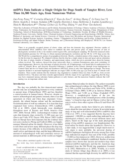 mtDNA Data Indicate a Single Origin for Dogs South of Yangtze