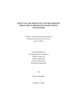 effect of cow phenotype and milk protein structure on biofouling