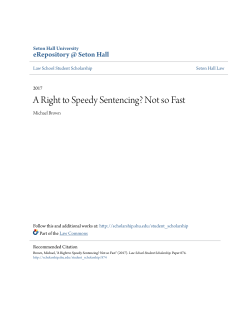 A Right to Speedy Sentencing? Not so Fast