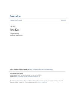 First Kiss - ScholarWorks@GVSU - Grand Valley State University