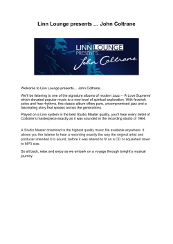 Linn Lounge presents &hellip; John Coltrane