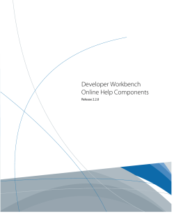 Developer Workbench Online Help Components