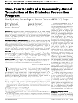 One-Year Results of a Community