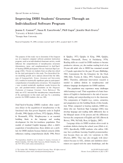 Improving DHH Students` Grammar Through an