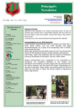 Term 1 Week 4 - Esperance Senior High School