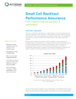 Small Cell Backhaul Performance Assurance