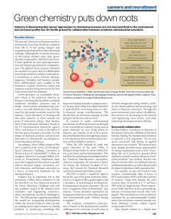 Green chemistry puts down roots