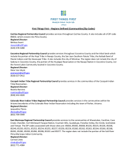 First Things First &ndash; Regions Defined (Communities/Zip Codes)