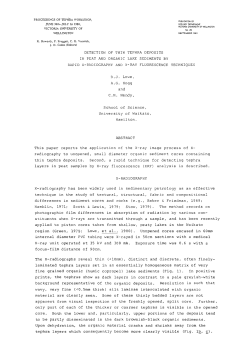 DETECTION OF THIN TEPHRA DEPOSITS IN PEAT AND ORGANIC