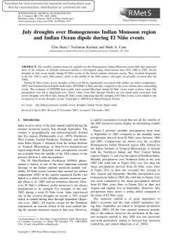 July droughts over Homogeneous Indian Monsoon region and