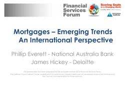 Mortgages – Emerging Trends An International
