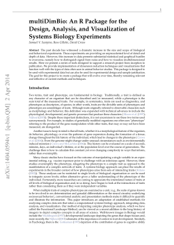 multiDimBio: An R Package for the Design, Analysis, and