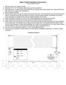 Installation Instructions for Spike Pro Outdoor Volleyball System