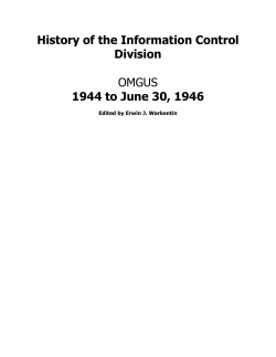 History of the Information Control Division OMGUS 1944 to June 30