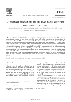 Geochemical observations and one layer mantle convection