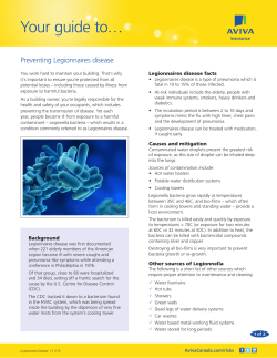 Preventing Legionnaires disease