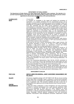 Public Works - Department of Public Service and Administration