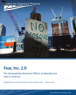 Fear, Inc. 2.0 - Center for American Progress