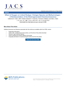 Effect of Oxygen on Linked Ru(bpy) - Allen J. Bard