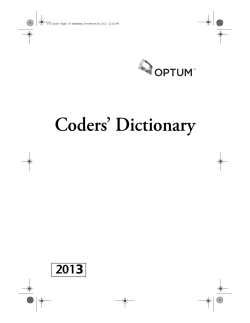 Coders` Dictionary - Optum360Coding.com