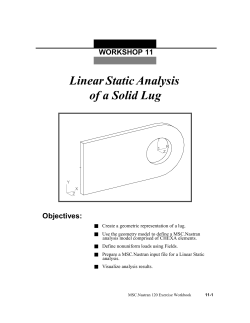 Linear Static Analysis of a Solid Lug