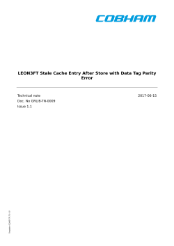 LEON3FT Stale Cache Entry After Store with Data Tag Parity Error