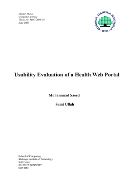 Usability Evaluation of a Health Web Portal