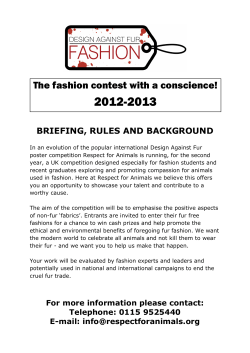 The fashion contest with a conscience!