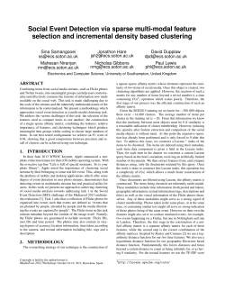 Social Event Detection via sparse multi-modal