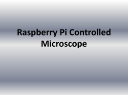 Raspberry Pi Controlled Microscope