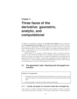 Three faces of the derivative: geometric, analytic, and computational