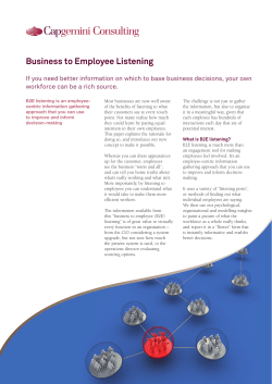 Business to Employee Listening