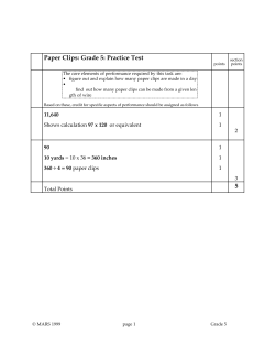 Paper Clips: Grade 5: Practice Test 5