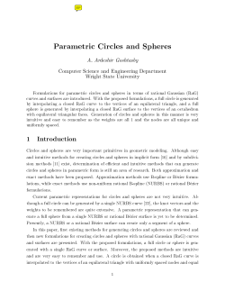 Parametric Circles and Spheres - College of Engineering and