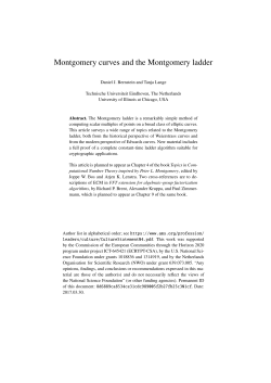 Montgomery curves and the Montgomery ladder