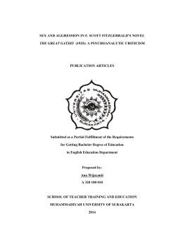 sex and aggression in f. scott fitzgerrald`s novel the great gatsby