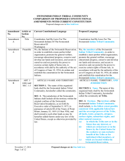 swinomish indian tribal community comparison of proposed