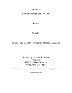 Rules and Special Charges