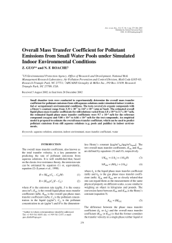 Overall Mass Transfer Coefficient for Pollutant