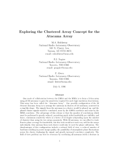 Exploring the Clustered Array Concept for the Atacama Array