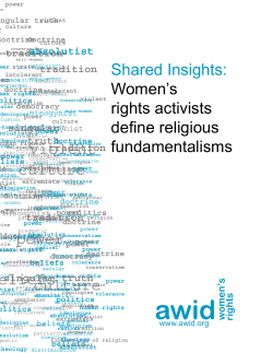 Shared Insights: Women`s rights activists define religious