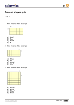Areas of shapes quiz
