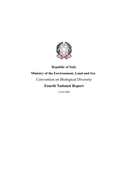CBD Fourth National Report - Italy (Part I, English version)
