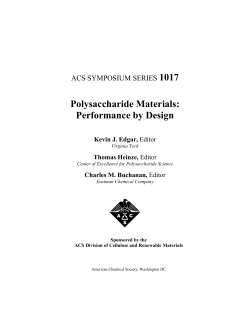 Polysaccharide Materials: Performance by Design, Copyright