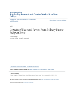 Legacies of Place and Power: From Military Base to Freeport Zone