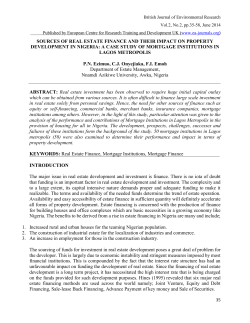 sources of real estate finance and their impact on property